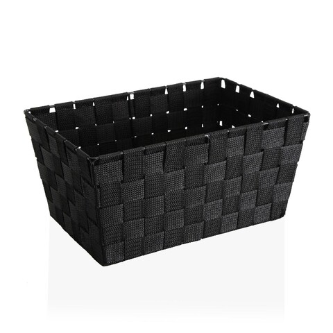 Cos de depozitare large, versa, 30 x 20 x 15 cm, textil, negru