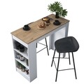 Masa bucatarie, Rani, JA103 - 2345, 120 x 100 x 50 cm, pal melaminat, nuc/alb