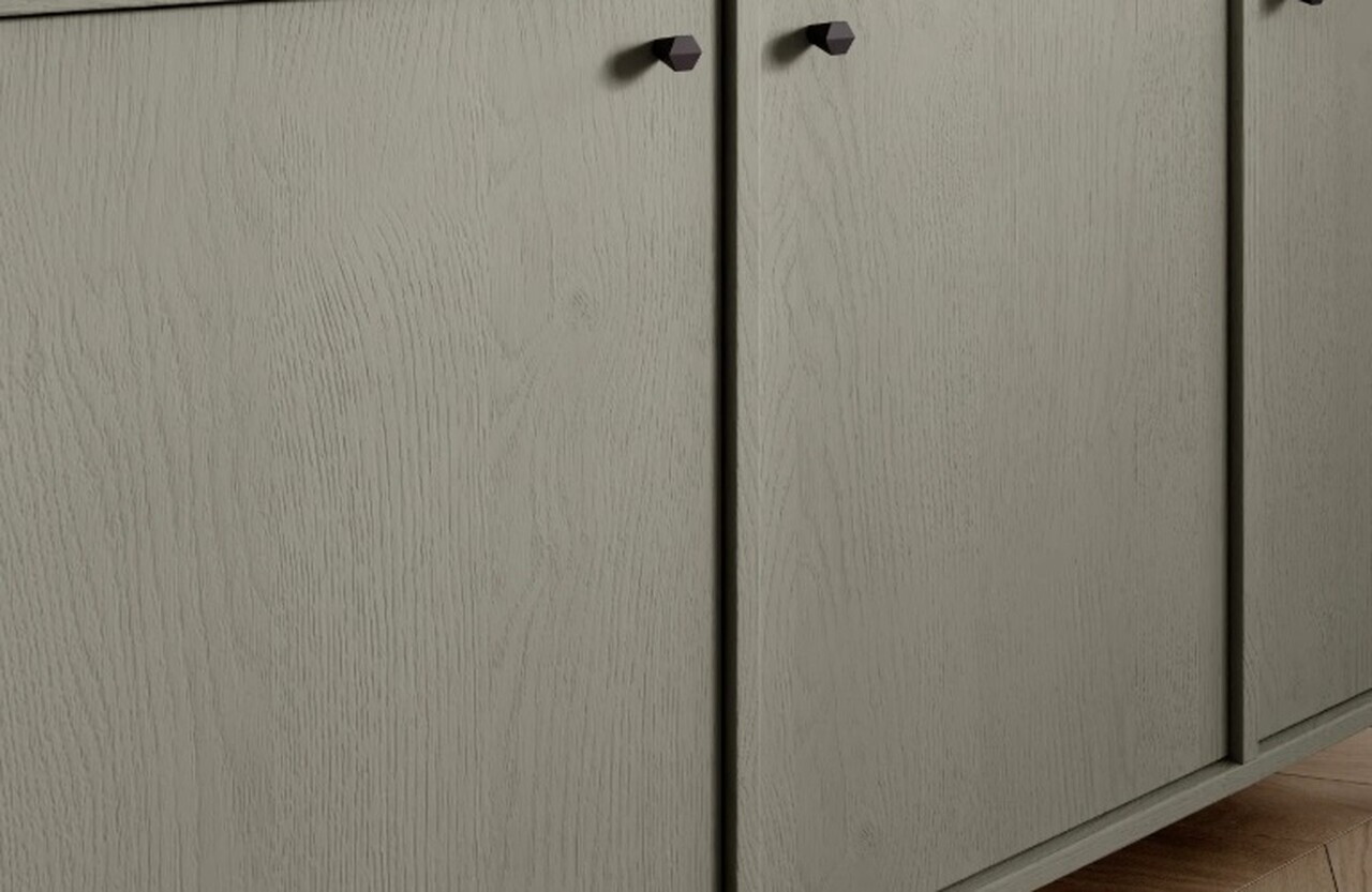 Comoda ADRK, Tili 3D, 124.5x40.8x73.9 cm, PAL laminat, verde eucalipt — imaginea 5