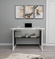 Birou, Hanah Home, Pillar, 100x74.3x55.5 cm, Alb / Antracit