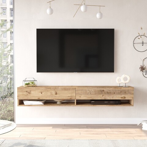 Comoda TV FR9 – A, Locelso, 180×31.6×29.1 Cm, Natural