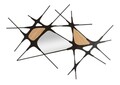 Decoratiune de perete Absy, Mauro Ferretti, 114x80 cm, fier/MDF, negru/maro