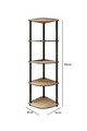 Corp biblioteca, Poter, Bookcase 5 Corner, 34x139x34 cm, MDF , Stejar