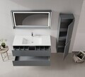 Dulap de baie cu chiuvetă, Hanah Home, Nest 121 v2, Antracit mat