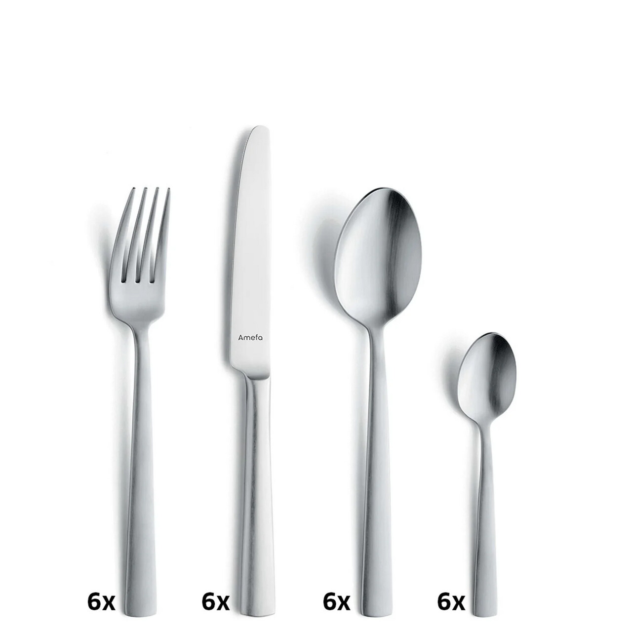 Set tacamuri 24 piese Amefa, Ventura, inox 18/10, argintiu — imaginea 3