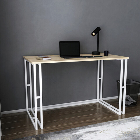 Birou, retricy, kane, 120x60x74.8 cm, pal, stejar alb