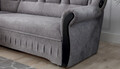 Coltar extensibil stanga 3 locuri ELTAP, L-049, Lord, 243x180x112 cm, lemn/poliester, gri/negru