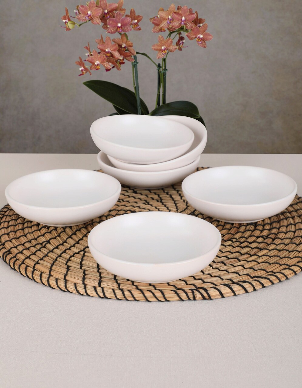 Set boluri pentru sos Keramika 275KRM1753 Ceramica  13 cm Alb