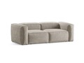 Canapea 2 locuri, Bergamo, Cosmopolitan Design, 224x108x70 cm, catifea chenille raiata, ivoriu
