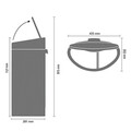 Cos de gunoi cu soft touch, Brabantia, Touch New Matt, 23+10 L, 30.5x43.5x72.5 cm, otel, argintiu