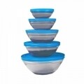 Set 5 caserole de sticla Jocca Blue Lid
