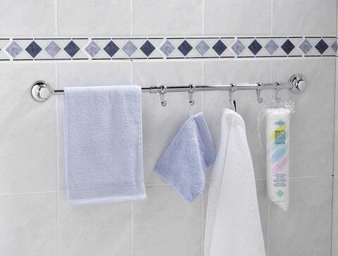 Suport pentru prosoape Jocca, 33 cm, otel, argintiu
