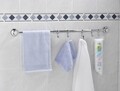 Suport pentru prosoape Jocca, 33 cm, otel, argintiu