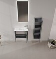 Dulap de baie cu chiuvetă, Hanah Home, Ferla 60, Antracit mat