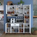 Dulap multifunctional, Rani, JE134, 160x198 cm, PAL, Alb