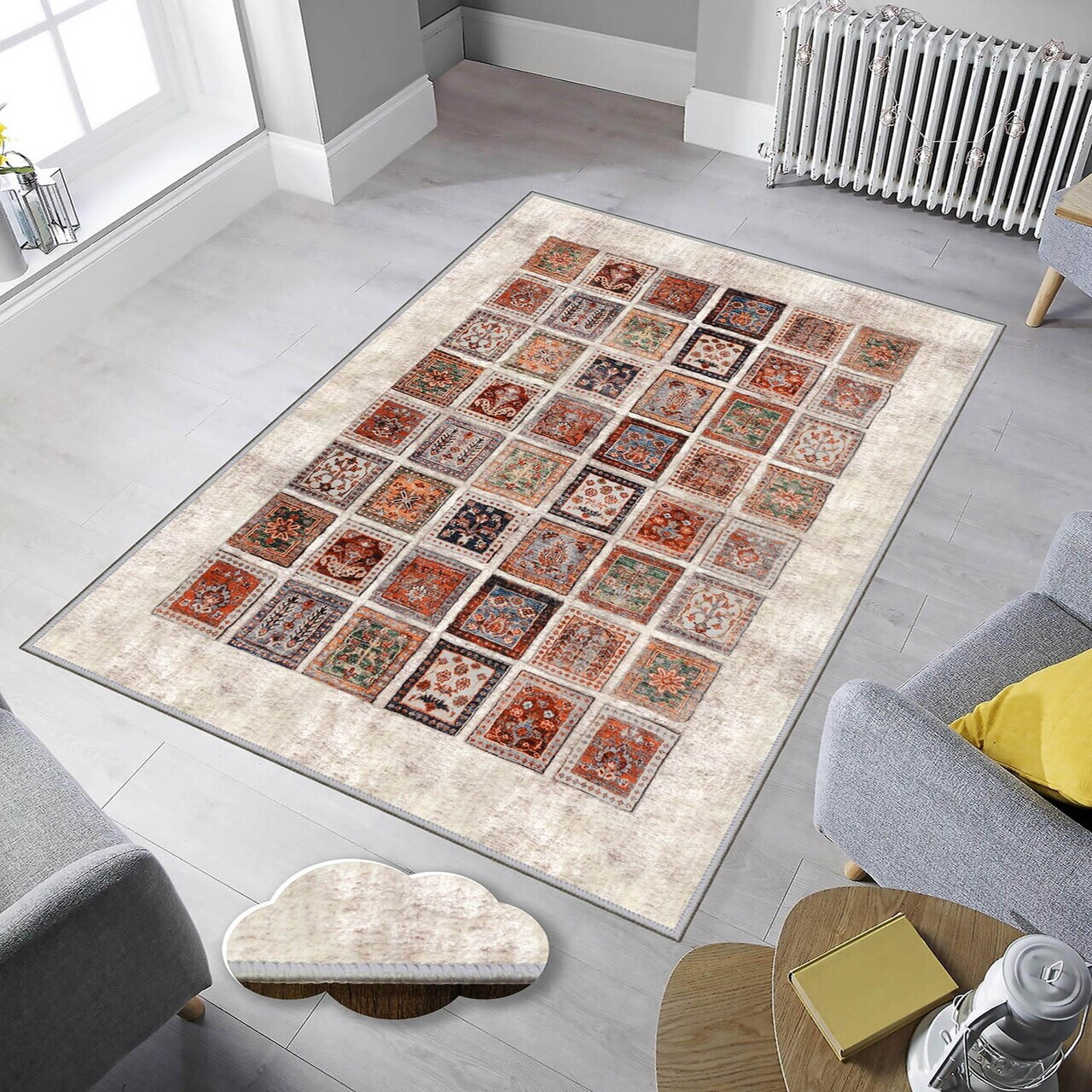 Covor Eexfab808 100x150 cm Poliester Multicolor