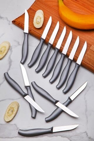 Set 12 cutite Venus, Kosova, 16 cm, inox, gri