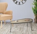 Masuta de cafea Raw, Mauro Ferretti, 113 x 61 x 40 cm, fier/MDF, negru/maro