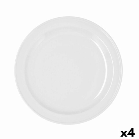 Set4 farfurii, bidasoa, glacial, Ø 26 cm, ceramica, alb