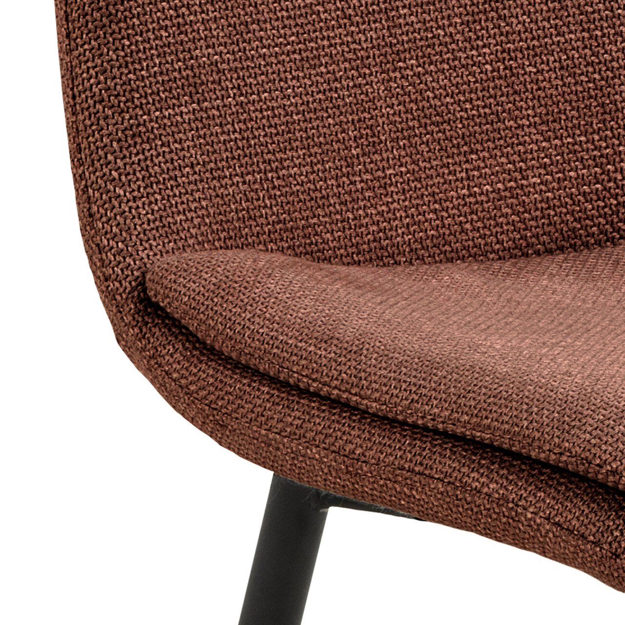 Scaun Becca, Actona, 46x55x85.5 cm, tesatura structurata/otel, teracota - view 3