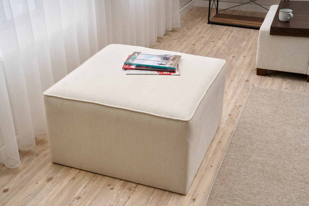 Taburet, Atelier del Sofa, 825BLC5192, Lemn, Crem - view 2
