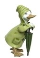 Decoratiune Duck with umbrella, Decoris, 12x19.8x24.5 cm, verde deschis