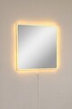 Oglinda cu Iluminare Led, Mirrorland, Square, Oglindă indestructibilă cu obturator, Galben