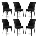Set de scaune, Charlotte, Flex, Metal, Negru