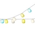 Ghirlanda luminoasa cu 10 LED-uri, Lumineo, 450 cm, galben/albastru