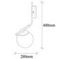 Lampa de perete Opviq Yildiz, 28x40 cm, E27, 40 W, negru antic