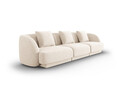 Canapea 3 locuri, Tulum, Cosmopolitan Design, 255x90x70 cm, tesatura chenille, bej deschis