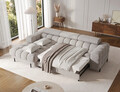 Coltar extensibil dreapta 3 locuri ELTAP, LT-20PEL, Felro, 285x181x93 cm, lemn/poliester, gri