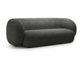 Canapea modulara 3 locuri, Kate, Micadoni, 213x99x76 cm, tesatura structurata, gri inchis melanj
