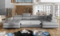 Coltar extensibil dreapta 6 locuri ELTAP, Rod-29, Rodrigo, 345x202x90 cm, lemn/poliester, gri deschis