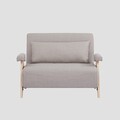 Canapea extensibila 1 loc Calore, Homla, 117x90x82 cm, lemn/poliester, bej/natur