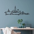 Decoratiune de perete, San Francisco, Metal, Grosime: 2 mm, Negru