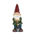Decoratiune de gradina Gnom w shovel, Decoris, 11.5x8x29 cm, polirasina, multicolor