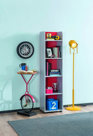 Corp biblioteca, Çilek, race cup bookcase, 39x160x31 cm, multicolor