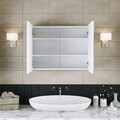 Dulap de baie cu oglindă, Hanah Home, 1718, 80x60x16 cm, MDF-LAM, Alb mat