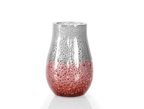 Suport periute si pasta de dinti, drop, 7.5x7.5x13 cm, polirasina, coral