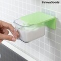 Set 2 recipiente de bucatarie cu adeziv detasabil + lingurite, Handstore InnovaGoods, 420 ml