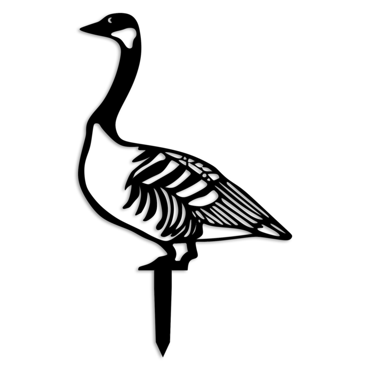 Obiect decorativ de grădină, Goose 03, 60x37 cm, Negru - view 4