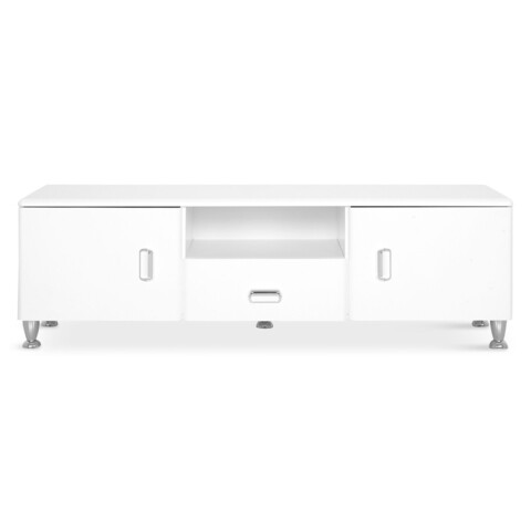 Comoda tv cu 2 usi si 1 sertar, federica, l.160 l.44 h.50, pal/mdf/plastic, alb