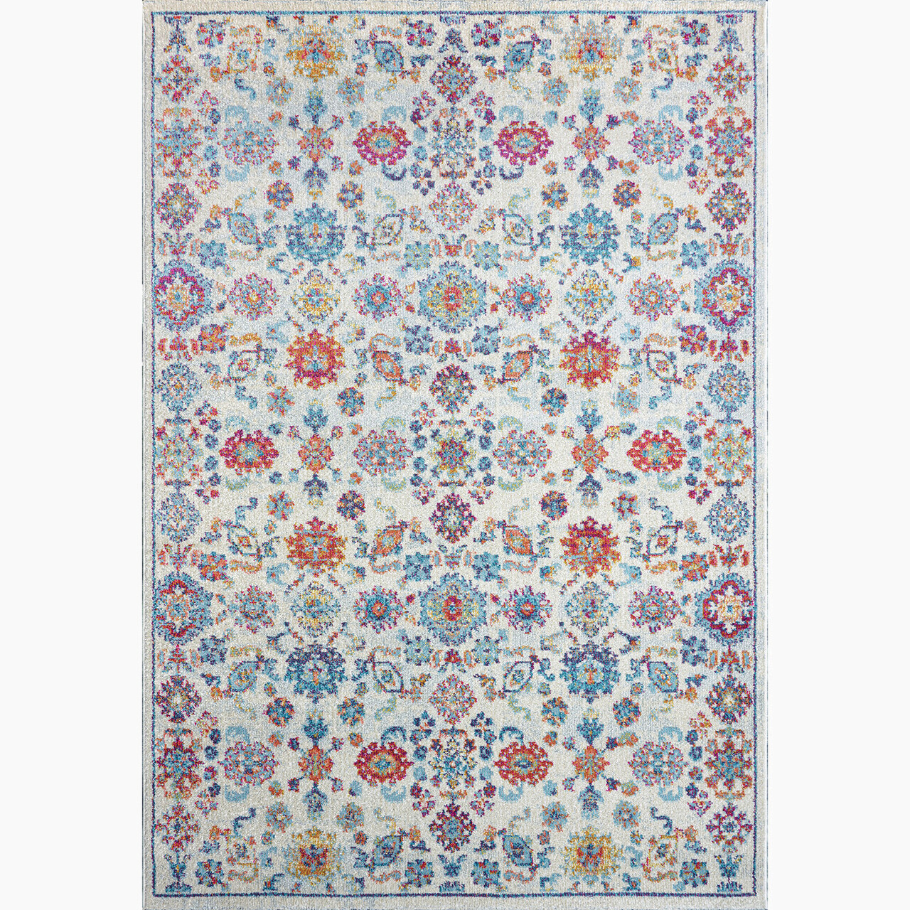 Covor De Hol, Vintage 7660 , 80x150 Cm, Polipropilena, Alb/Albastru