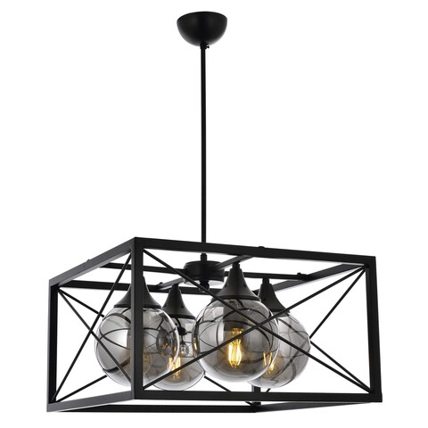 Lustra, AV-1732-4BSY, Avonni, 45 x 45 x 80 cm, 4 x E27, 60W, negru Avonni