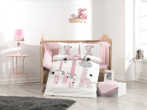Lenjerie de pat pentru copii 4 piese, Buddy - Pink, Hobby, Bumbac Poplin