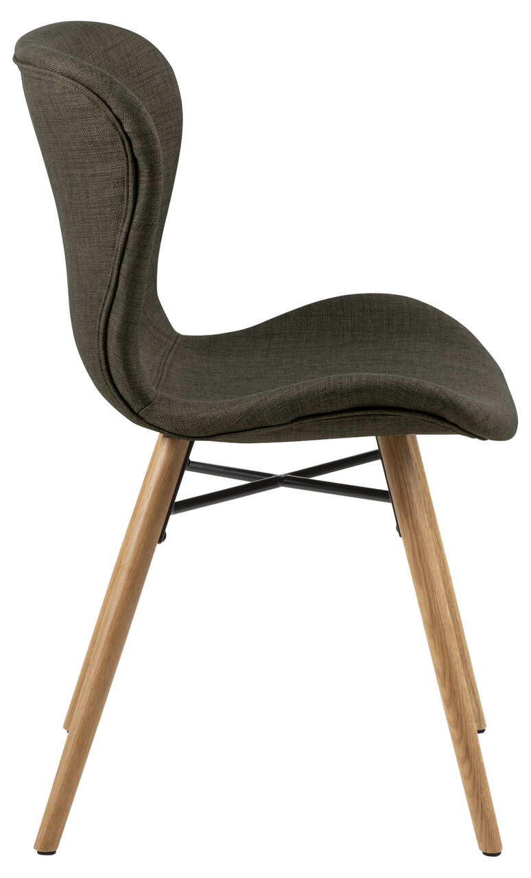 Scaun Batilda -A1, Actona, 47x53x82.5 cm, poliester/lemn de stejar, kaki - view 5