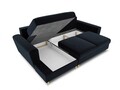 Coltar extensibil stanga 4 locuri, Moghan, Micadoni Home, GL, 241x145x88 cm, catifea, albastru inchis