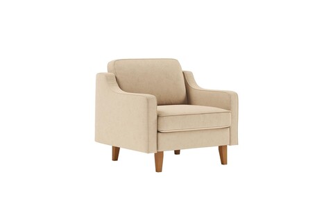 Fotoliu, Atelier del Sofa, 918CMF1103, Cadru: 100% OȚEL, Nisip / Nuc