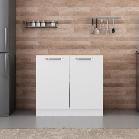 Dulap pentru bucatarie, Hanah Home, Minar, 90x87x58 cm, Alb